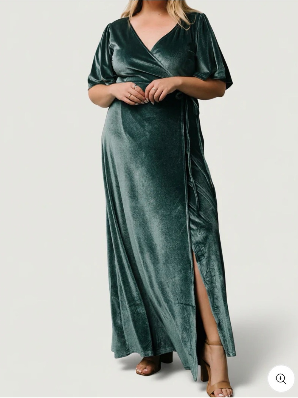 Baltic Born Meghan Velvet Wrap Maxi Dress 3XL Persian Blue Plus Size Formal